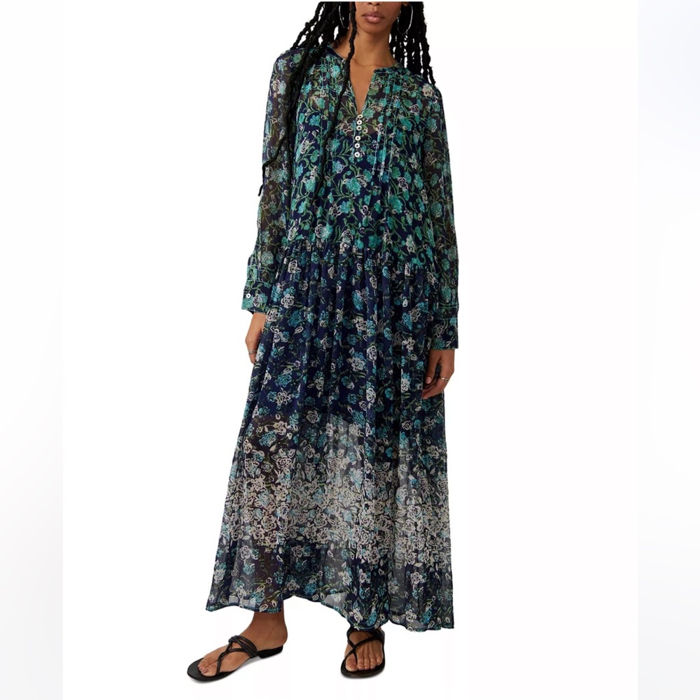 Women's See It Through Pleated-Front Dress